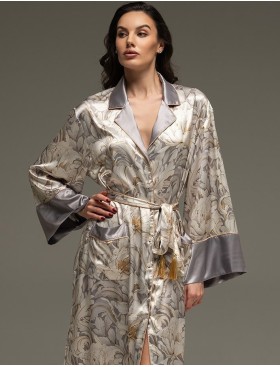 Длинный халат на пуговицах Mia-Amore EILIN 4588, Цвет: брют, Размеры: 3XL, изображение 3