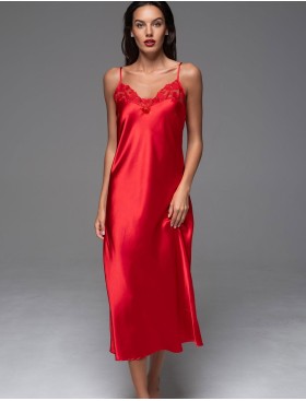 Шёлковая длинная сорочка Mia-Amore MERLOT 4744 красный, Цвет: красный, Размеры: S, изображение 4