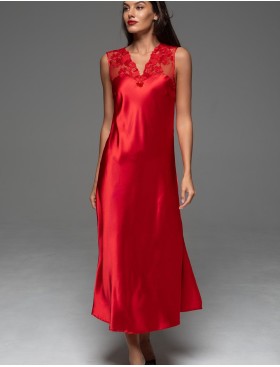 Длинная шёлковая сорочка Mia-Amore MERLOT 4747 красный, Цвет: красный, Размеры: S, изображение 3