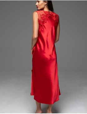 Длинная шёлковая сорочка Mia-Amore MERLOT 4747 красный, Цвет: красный, Размеры: S, изображение 2