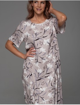 Домашнее платье Mia-Amore MAILA 5568, Цвет: серый, Размеры: 4XL/5XL, изображение 3