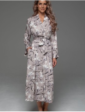 Запашной длинный халат Mia-Amore MAILA 5569, Цвет: серый, Размеры: 4XL/5XL