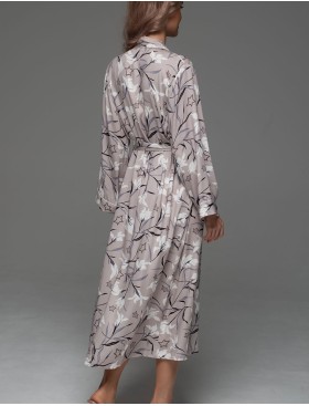 Запашной длинный халат Mia-Amore MAILA 5569, Цвет: серый, Размеры: 4XL/5XL, изображение 2