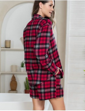 Фланелевая пижама в клетку Mia-Amore Mr&Mrs SMITH 5102 красно-черный, Цвет: красно-черный, Размеры: S, изображение 2