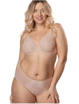 Кружевной бюстгальтер на косточках Mefemi DESIRE M bralette капучино, Цвет: капучино, Размеры: 70F, изображение 5