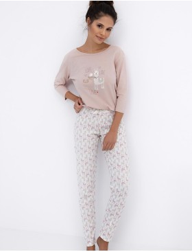 Женская пижама из хлопка Sensis MILANI, Цвет: бежевый, Размеры: S, изображение 2