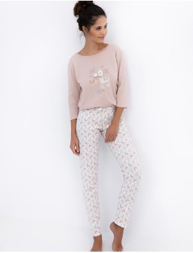 Женская пижама из хлопка Sensis MILANI, Цвет: бежевый, Размеры: S, изображение 4