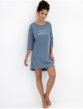 Ночная сорочка из хлопка Sensis MORNING, Цвет: синий, Размеры: L/XL, изображение 3