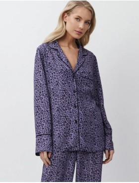Женская пижама из вискозы Aruelle ALIX, Цвет: сиреневый/черный, Размеры: S