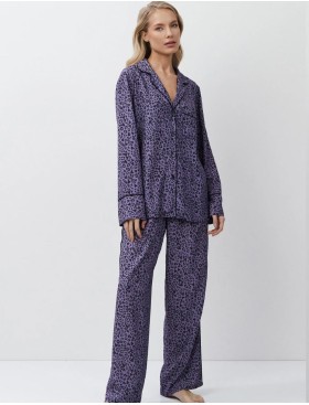Женская пижама из вискозы Aruelle ALIX, Цвет: сиреневый/черный, Размеры: S, изображение 2