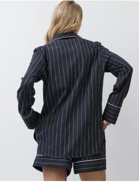 Пижама женская с шортами Aruelle CASEY, Цвет: графит, Размеры: XS, изображение 2