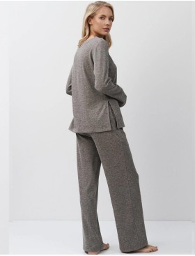 Домашний костюм Aruelle DAVINA SET BROWN, Цвет: тауп, Размеры: XS, изображение 3