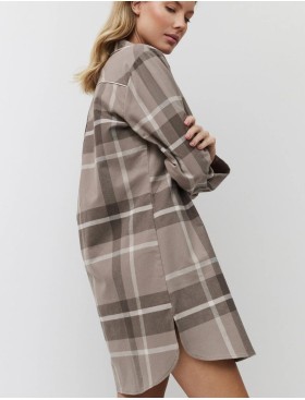 Фланелевая рубашка Aruelle ELODY, Цвет: мокко, Размеры: XS, изображение 3