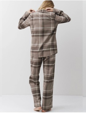 Фланелевая пижама с брюками Aruelle ELODY, Цвет: мокко, Размеры: XS, изображение 3