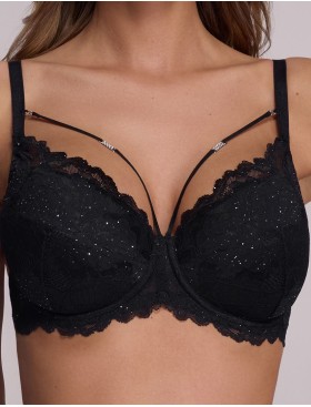 Бюстгальтер с пуш-ап вкладышами Ava FIESTA 2153 U P-UP black, Цвет: черный, Размеры: 75C