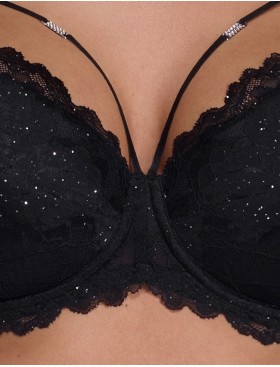 Бюстгальтер с пуш-ап вкладышами Ava FIESTA 2153 U P-UP black, Цвет: черный, Размеры: 75C, изображение 4