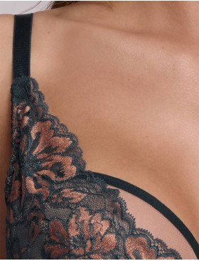 Мягкий бюстгальтер с подкроем Ava LUXURY 2175 M azure, Цвет: морской, Размеры: 90H, изображение 4