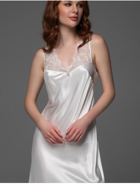 Сорочка с кружевными бретелями Mia-Amore ADELAIDA 4668 белый, Цвет: белый, Размеры: 2XL, изображение 4