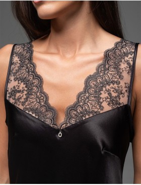 Сорочка с кружевными бретелями Mia-Amore ADELAIDA 4668 черный, Цвет: черный, Размеры: 4XL, изображение 2