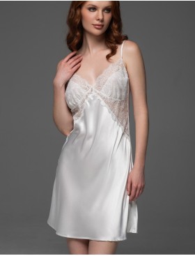 Сорочка из шёлка и кружева Mia-Amore ADELAIDA 4700 белый, Цвет: белый, Размеры: 3XL