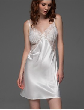 Сорочка из шёлка и кружева Mia-Amore ADELAIDA 4700 белый, Цвет: белый, Размеры: 3XL, изображение 3