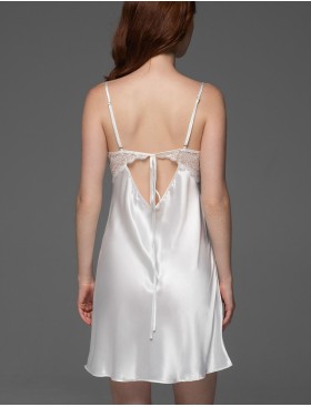 Шёлковая сорочка с завязкой Mia-Amore ADELAIDA 4701 белый, Цвет: белый, Размеры: 2XL, изображение 2