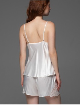 Шёлковая пижама с кружевом Mia-Amore ADELAIDA 4702 белый, Цвет: белый, Размеры: XL, изображение 2