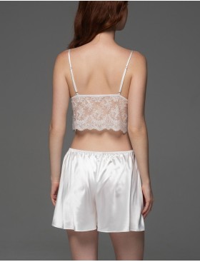 Халат с топом и шортиками из шёлка Mia-Amore ADELAIDA 4705 белый, Цвет: белый, Размеры: L, изображение 3