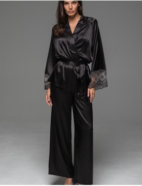 Шёлковый комплект-тройка Mia-Amore ADELAIDA 4706 черный, Цвет: черный, Размеры: 2XL