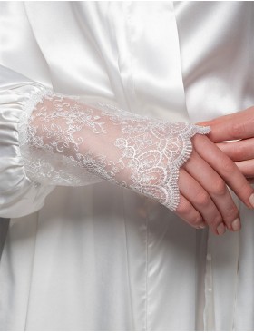 Халат с кружевными манжетами Mia-Amore ADELAIDA 4708 белый, Цвет: белый, Размеры: L/XL, изображение 3