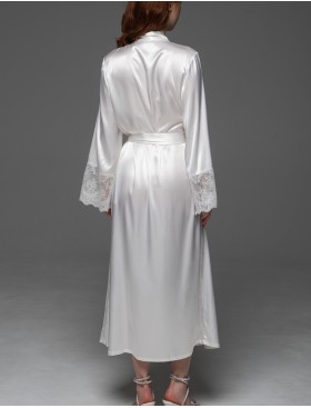 Длинный запашной халат Mia-Amore ADELAIDA 4709 белый, Цвет: белый, Размеры: L/XL, изображение 2