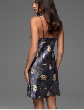 Сорочка из шёлка Mia-Amore MARYGOLD 4691, Цвет: темно-синий, Размеры: 3XL, изображение 2