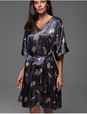 Туника шёлковая Mia-Amore MARYGOLD 4697, Цвет: темно-синий, Размеры: 2XL/3XL, изображение 3