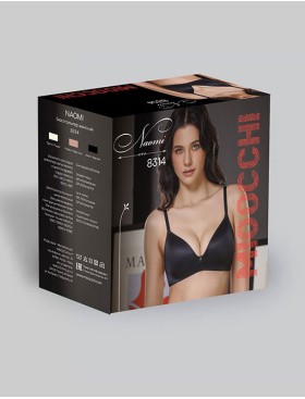 Гладкий бюстгальтер без косточек Mioocchi NAOMI 8314 nero, Цвет: nero (черный), Размеры: 80D, изображение 5