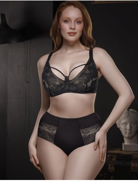 Высокие трусы слипы Mioocchi AMANDA 8441 nero, Цвет: nero (черный), Размеры: XL, изображение 3