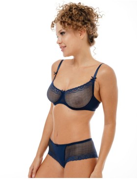 Мягкий кружевной бюстгальтер Sermija 124-09-L синий сапфир, Цвет: синий сапфир, Размеры: 70B, изображение 5