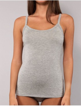 Майка на узких бретелях Sielei TODAY 6000 grigio melange, Цвет: grigio melange (серы, Размеры: 2XL