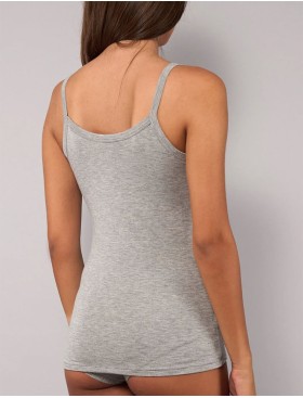 Майка на узких бретелях Sielei TODAY 6000 grigio melange, Цвет: grigio melange (серы, Размеры: 2XL, изображение 2