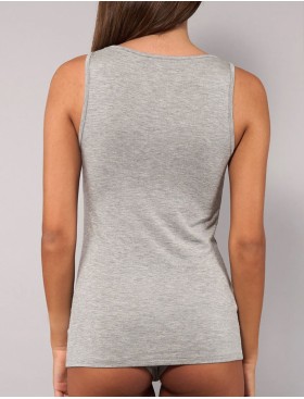 Майка из модала широкие бретели Sielei TODAY 6004 grigio melange, Цвет: grigio melange (серы, Размеры: 2XL, изображение 4