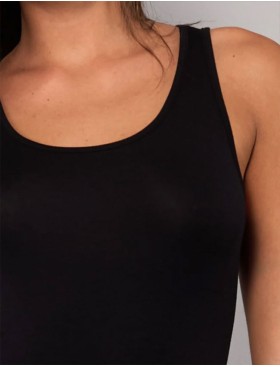 Майка из модала широкие бретели Sielei TODAY 6004 nero, Цвет: nero (черный), Размеры: 2XL, изображение 5