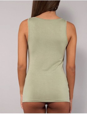 Майка из модала широкие бретели Sielei TODAY 6004 verde militare, Цвет: verde militare (зелё, Размеры: 2XL, изображение 3