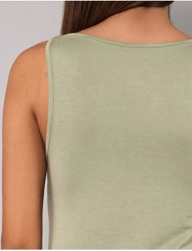 Майка из модала широкие бретели Sielei TODAY 6004 verde militare, Цвет: verde militare (зелё, Размеры: 2XL, изображение 5