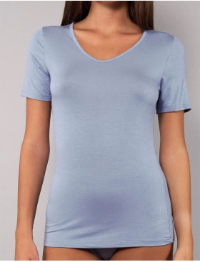 Женская футболка из модала Sielei TODAY 6008 denim, Цвет: denim (джинсовый), Размеры: M