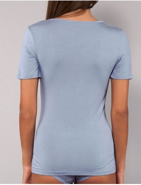 Женская футболка из модала Sielei TODAY 6008 denim, Цвет: denim (джинсовый), Размеры: M, изображение 2