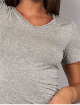 Женская футболка из модала Sielei TODAY 6008 grigio melange, Цвет: grigio melange (серы, Размеры: M, изображение 3