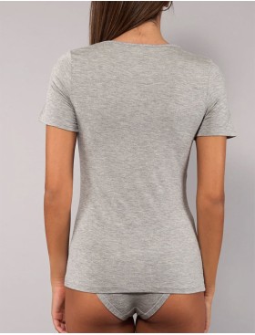 Женская футболка из модала Sielei TODAY 6008 grigio melange, Цвет: grigio melange (серы, Размеры: M, изображение 5