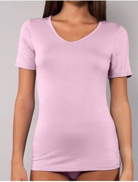 Женская футболка из модала Sielei TODAY 6008 malva, Цвет: malva (лиловый), Размеры: M