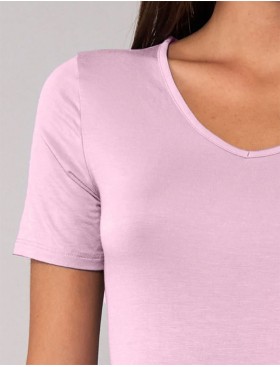 Женская футболка из модала Sielei TODAY 6008 malva, Цвет: malva (лиловый), Размеры: M, изображение 4