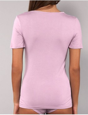 Женская футболка из модала Sielei TODAY 6008 malva, Цвет: malva (лиловый), Размеры: M, изображение 3