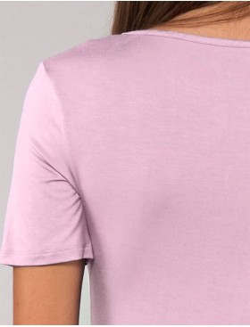 Женская футболка из модала Sielei TODAY 6008 malva, Цвет: malva (лиловый), Размеры: M, изображение 5